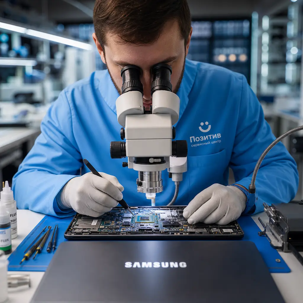 Замена видеокарты ноутбука Samsung в Хабаровске