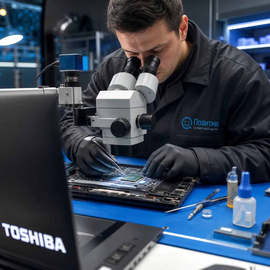 Замена видеокарты ноутбука Toshiba в Хабаровске