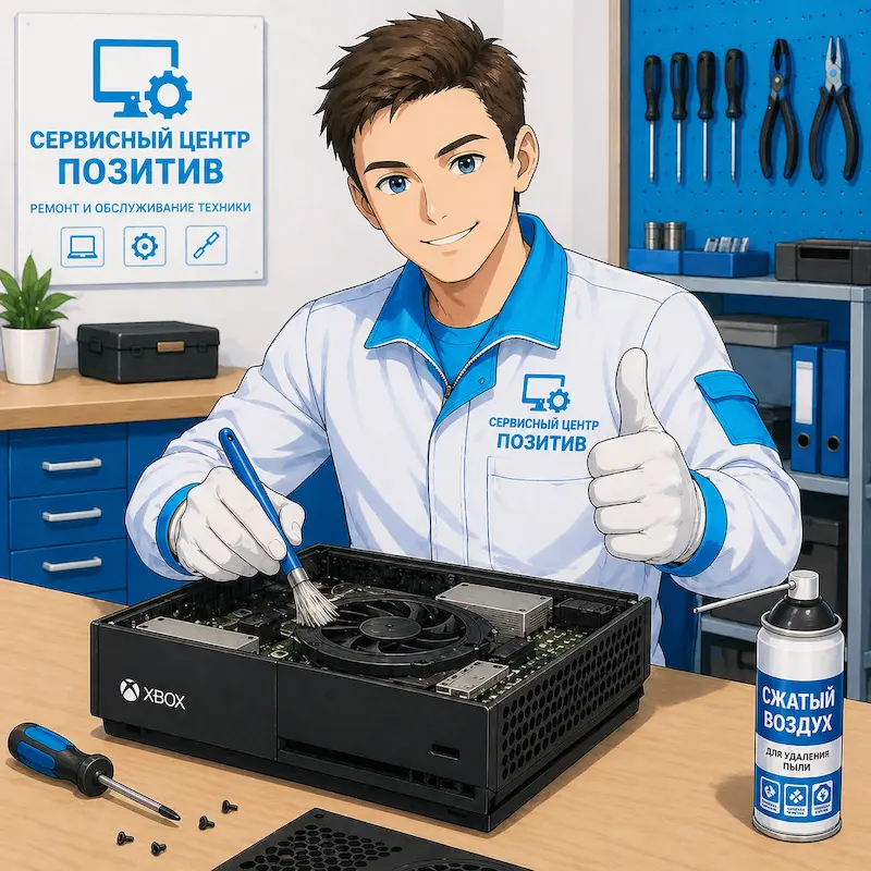 Чистка игровой приставки от пыли в Хабаровске | Замена термопасты