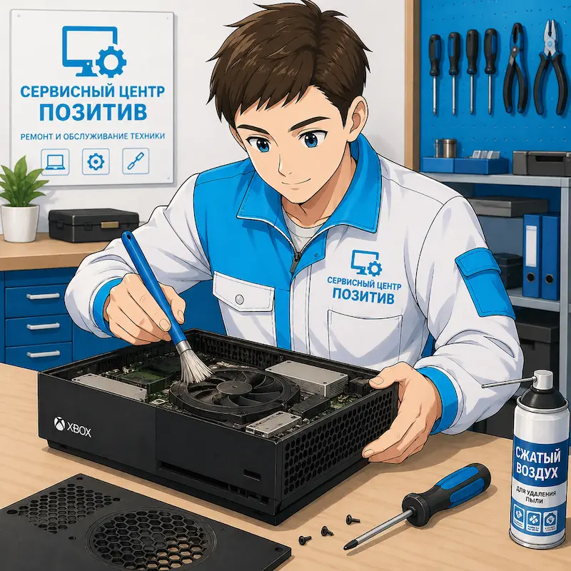 Чистка игровой приставки от пыли и замена термопасты в Хабаровске