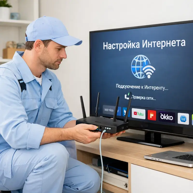 Настройка интернета на телевизоре в Хабаровске