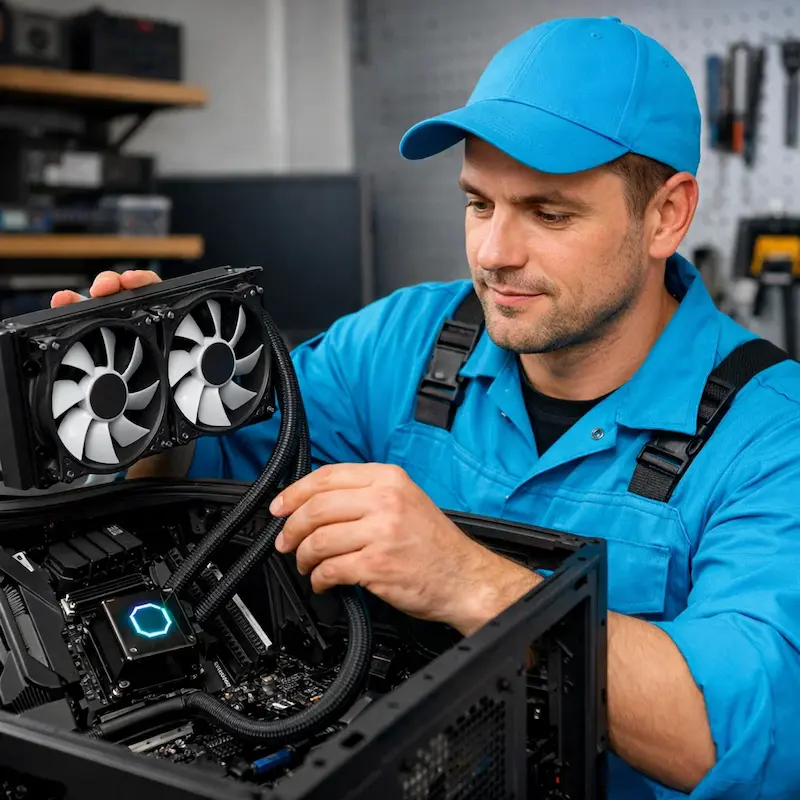 Установка водяного охлаждения на компьютер в Хабаровске