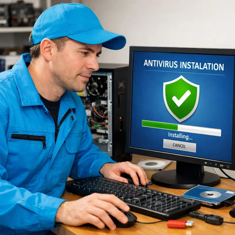 Установка антивируса на ноутбук в Хабаровске