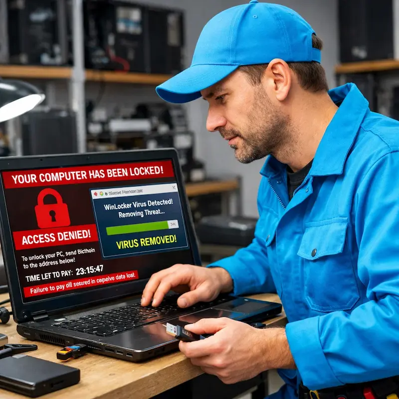 Поможем разблокировать компьютер и ноутбук в Хабаровске